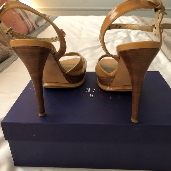 Stuart Weitzman neutral platform sandal - Picture 3 of 4
